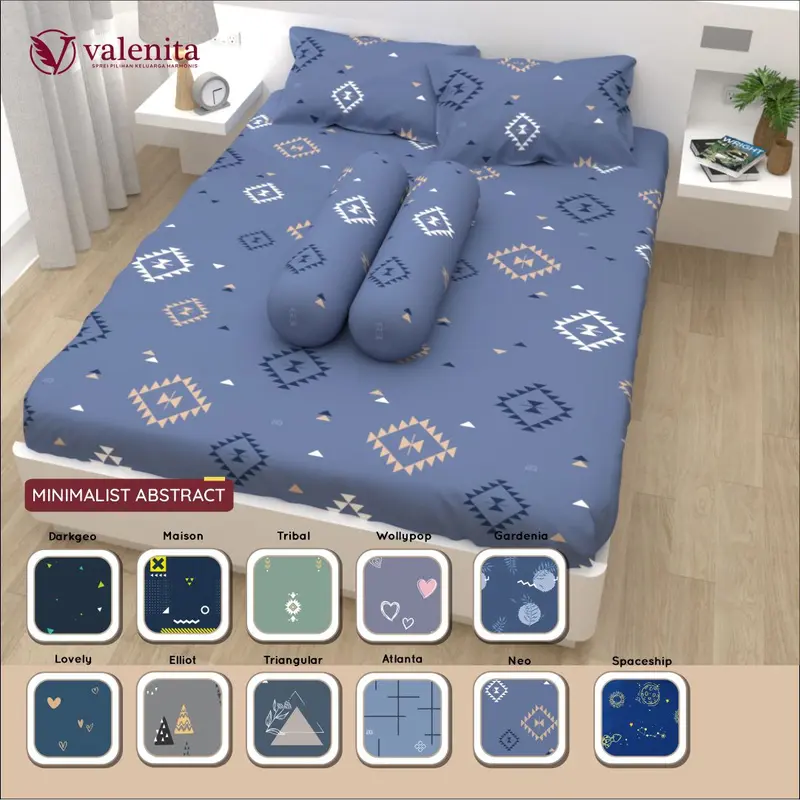 200x200x20 B2 Sprei set Extra King- Valenita Koleksi T20 Motif 0