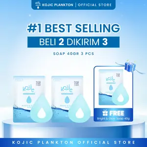 KOJIC PLANKTON - [BEST DEAL BUNDLE] - [3 PCS] KOJIC PLANKTON BRIGHT & GLOW no SOAP 40 GR | Brightening Soap Niacinamide 5% Mencerahkan & Menghaluskan Kulit