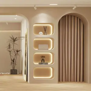 Latar Belakang Studio Siaran Langsung Influencer Baru, Kain Latar 3D Kabinet Anggur Interior, Toko Pakaian, Latar Belakang untuk Penjualan