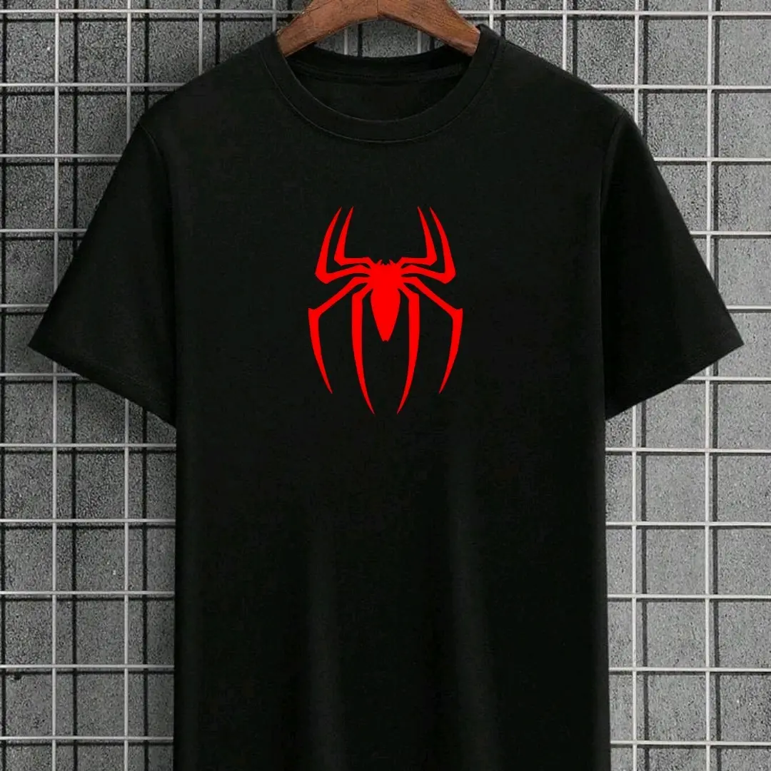 Kaos Distro Pria Red Spiderman Lengan Pendek Atasan Dewasa Kaos Oblong