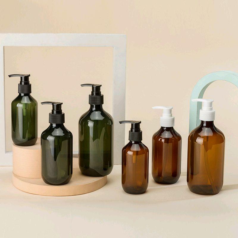 COMBO 5 CÁI Chai Nhựa Pet Xịt Vòi Nhấn 300ML 500ML Bầu Đựng Dầu Gội Sữa Tắm