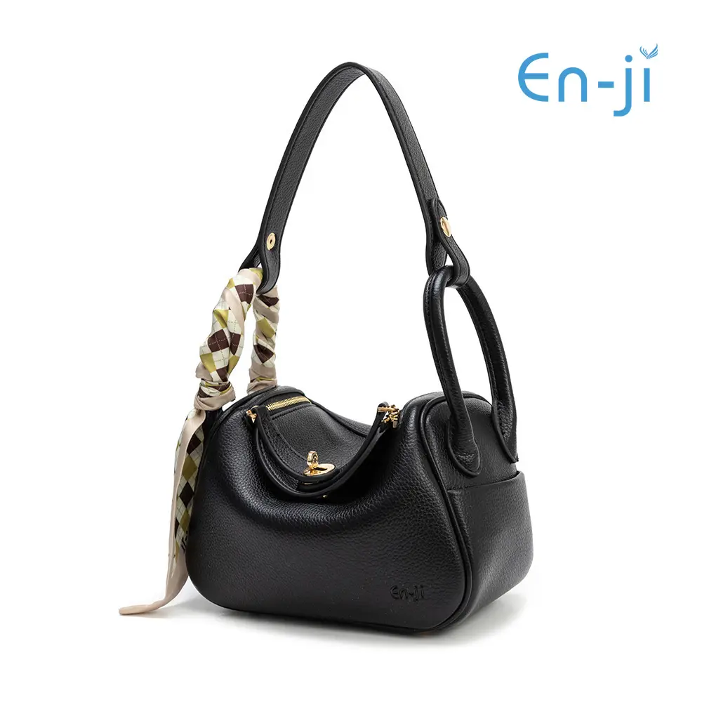 En-Ji Tas Selempang Wanita Aesthetic Naera Shoulder Bag - Black Slingbag