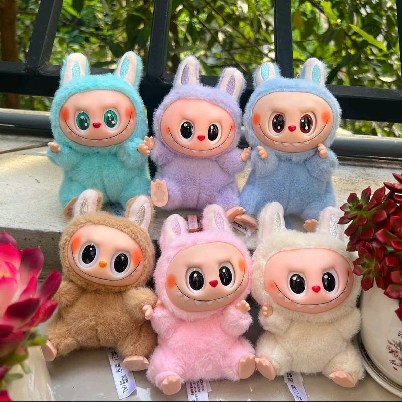 Labubu V3 dáng ngồi lông kim - Thiết kế độc đáo dễ thương phù hợp trang trí túi…