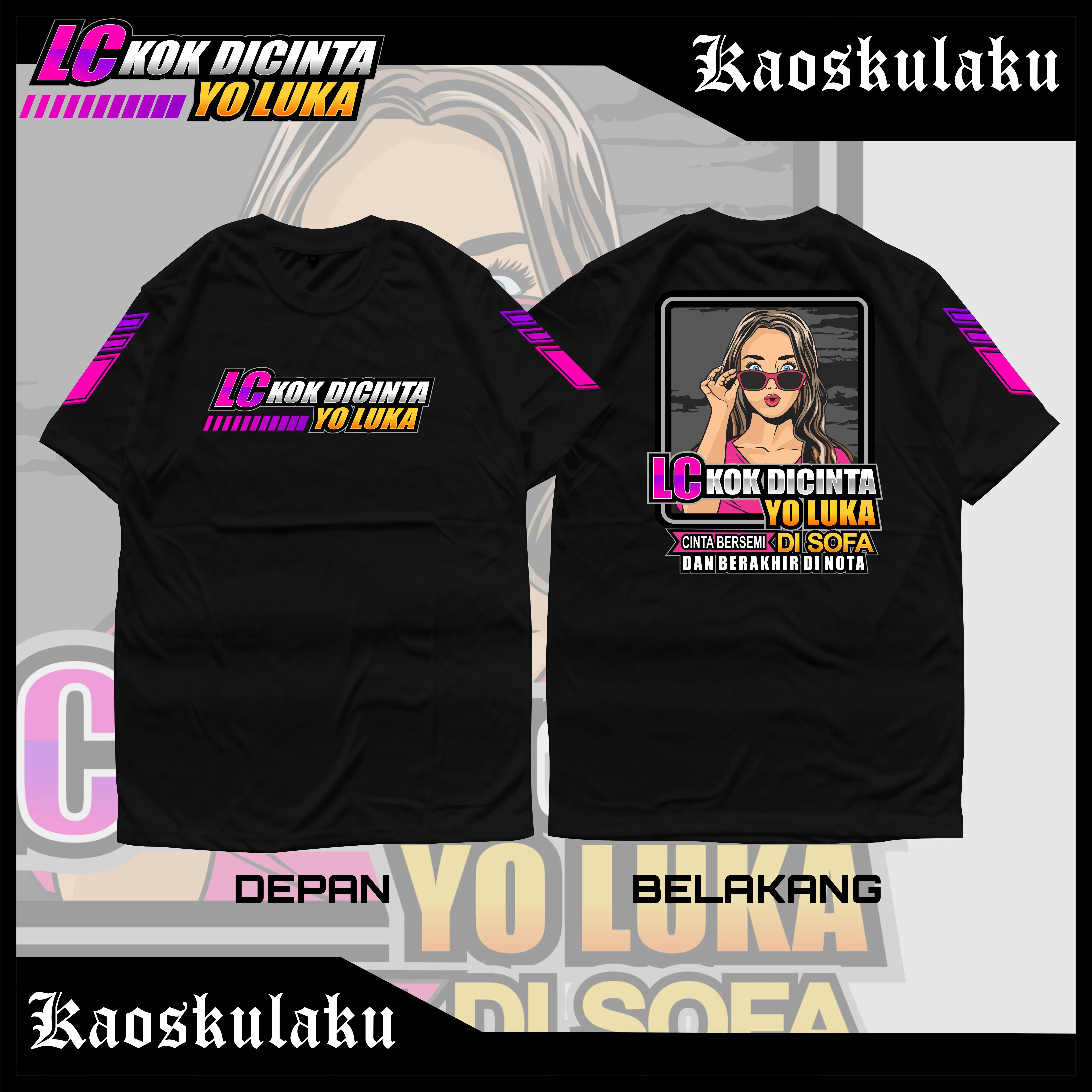 TSHIRT DEKENGAN LC VOL 2 ATAU KAOS DISTRO RACING BAHAN KATUN CVC ADEM DAN GAK BIKIN GERAH