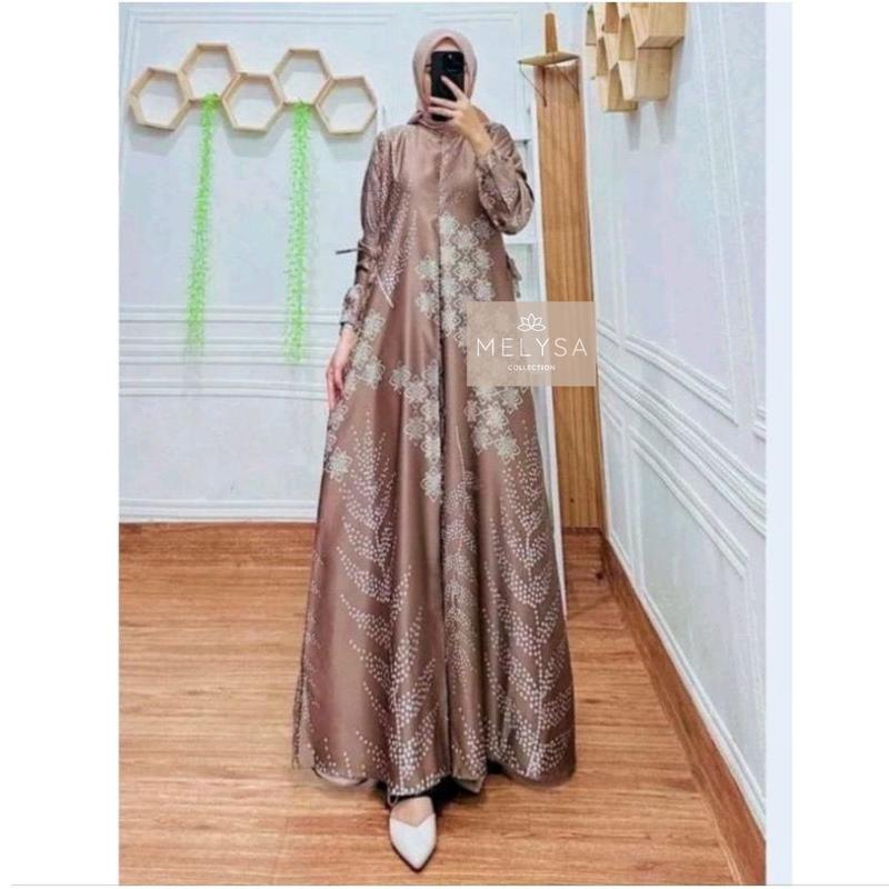 PAKET 100 RIBU ISI 3 Gamis Harian Hyget Premium Panjang Lengan Kerut Karet Motif Natasa Selena Tumpal Nadira Etnik Dress gamis Dewasa LEBARAN Muslim simpel gamis wanita busui Melar Nyaman Hitam 4