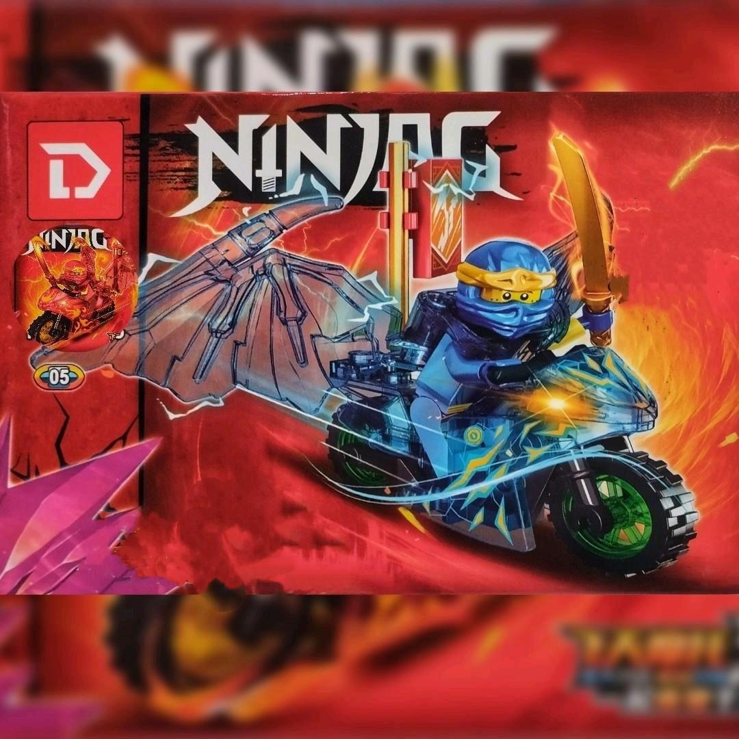 mainan anak ninja bersayap naga 7801 dragon kokoh keren + motor + bendera + ninja figure Kay Jay Cole Lloyd zane nya kai sensei master wu building blocks Set Hadiah Cowok Cewek Beraneka warna Game