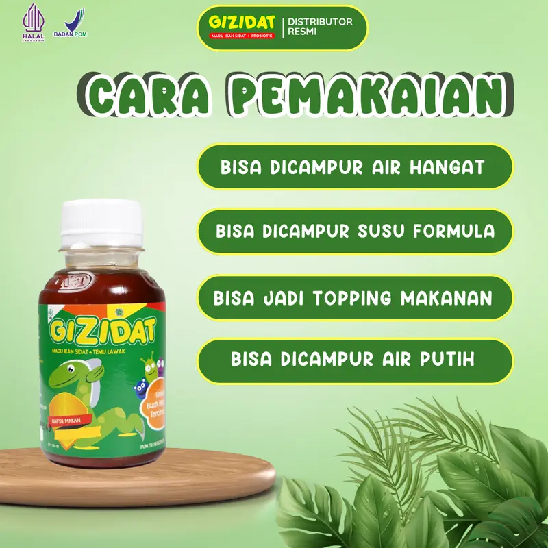Madu Multivitamin Anak Gizidat - Paket 3 Botol 130ml BPOM & HALAL 4