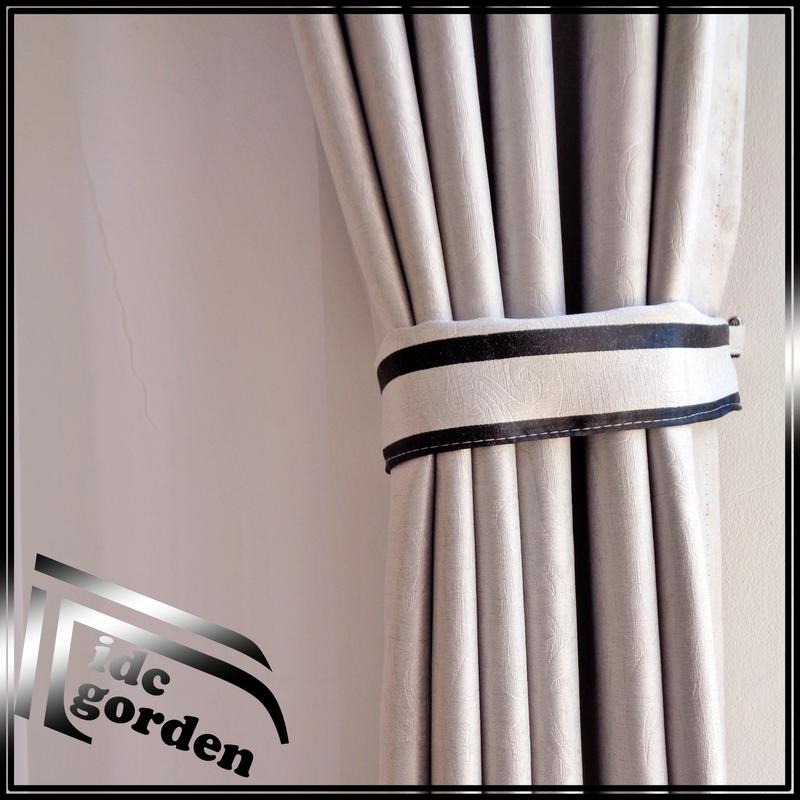 gorden jendela rumah bahan blackout semi bludru motif embos model smokring 6