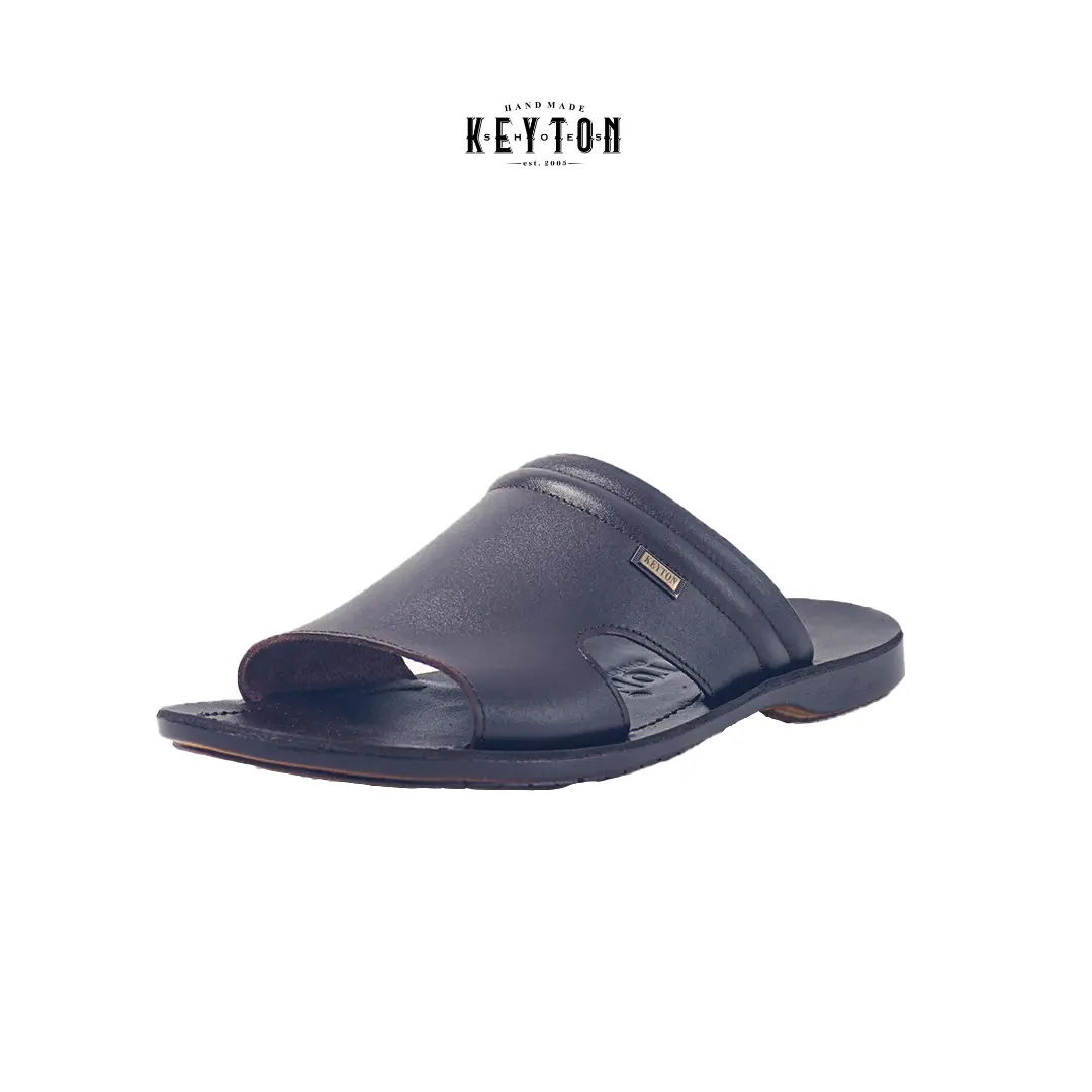 Keyton Leather TORRE BROWN Sendal Pria Kulit Asli
