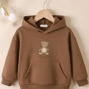 Jaket Sweater Hoodie Anak Come and Play Usia 3-8 Tahun Fashion Korean Style dengan Desain Beruang Lucu