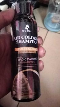 Product Review of Shampoo My Iwe Hair Coloring Penghilang Uban Penghitam Rambut Cairan Khusus Nutrisi Kulit Kepala dan Rambut from h**8 1