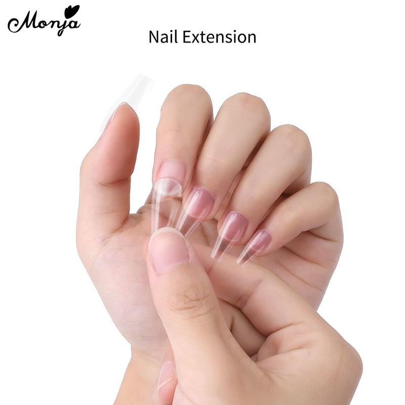 Gel UV Đa Công Dụng Làm Móng Nghệ Thuật, Monja, 8ml, Phụ Kiện Đồ Trang Trí, Chất Kết Dính, Chạm Khắc Hoa 3D, Đầu Giả, Nối Dài, Thiết Kế Làm Móng, Salon, Thiết Bị Dụng Cụ Tự Làm Tại Nhà, Trong Suốt Và Rõ Ràng, Để Thiết Kế Móng Tay 2