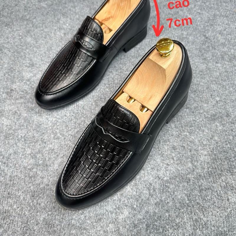 Giày Lười  loafer Da Bò Tăng Chiêu  7cm Cho Nam - BH 12 Tháng  loafer giày  tây  nam  đế cao thời trang nam-giày nam
