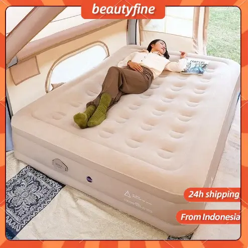 【COD】Outdoor Master Kasur Pompa Matras Tidur Kasur Angin Bisa Tahan 300kg Pompa Tiup Double Air Bed