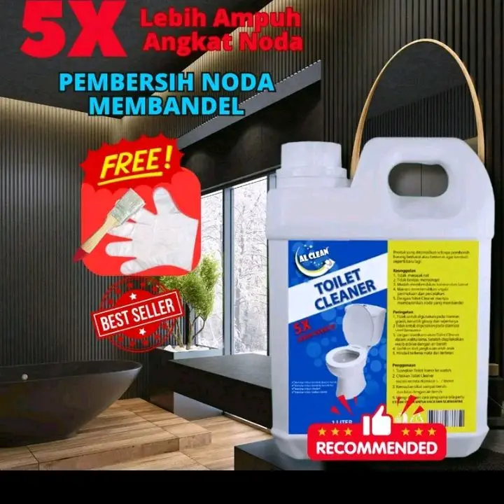 TOILET CLEANER 1 LITER Cairan  Keramik Lantai Kamar Mandi gratis kuas dan sarung tangan pembersih