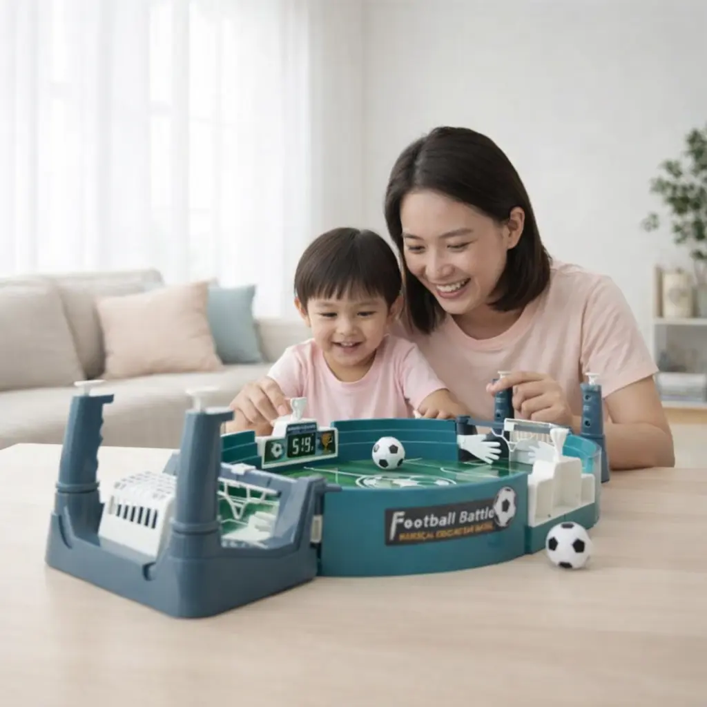 Pop baby Mainan Sepak Bola Meja Duel ｜ Game Interaktif Orang Tua & Anak ｜ Melatih Koordinasi Tangan dan Mata Anak ｜ Mainan Edukasi Anak mini football