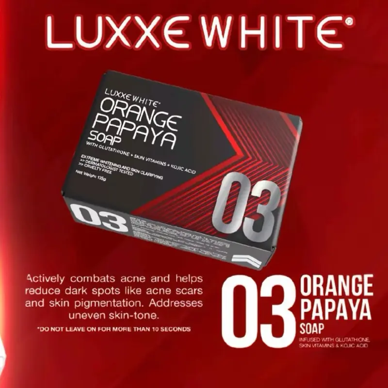Luxxe White Soap 03 Extreme Whitening Papaya Kojic Soap Bar Body Care -  TikTok Shop Philippines