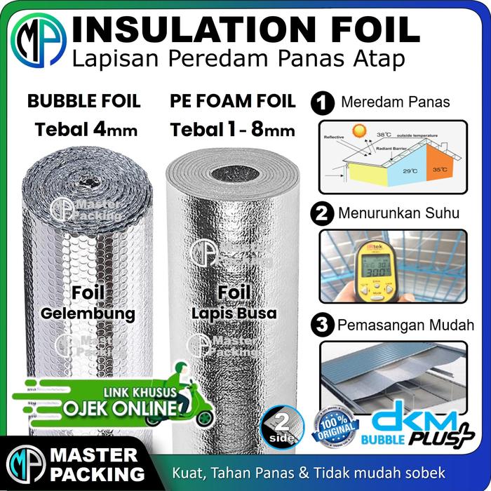 Jual Bubble Insulation Alumunium Foil Roll 25 Meter / Peredam Panas ...
