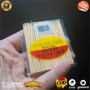 Tusuk Gigi Makan Higienis Kemasan Ekonomis Refill 1 Pack Praktis Hemat Bahan Kayu Bambu Toothpick