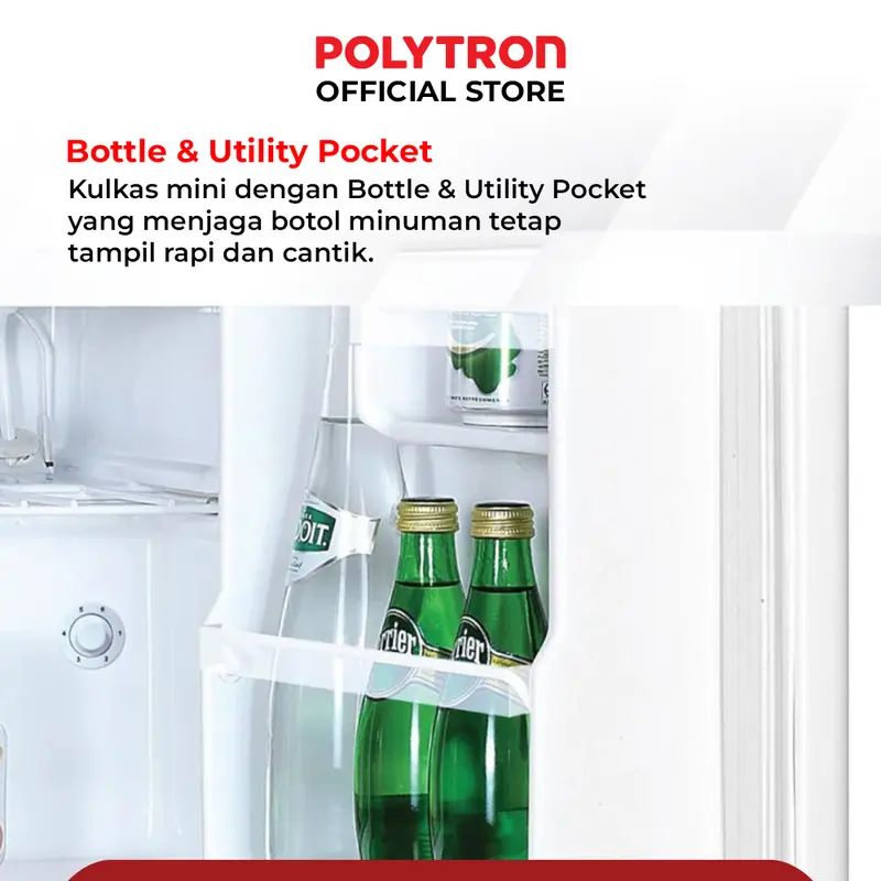 POLYTRON Kulkas Mini 50 liter PRH 51X 4