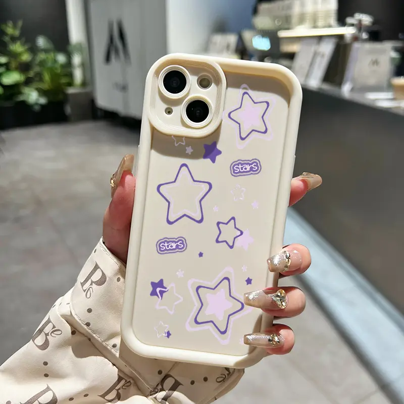 Casing Hp Untuk Infinix Hot 11 Play Hot 10 Play Hot 9 Play Case pola bintang keberuntungan HP gaya ganda pelindung silikon lunak pelindung Kesing Softcase 3