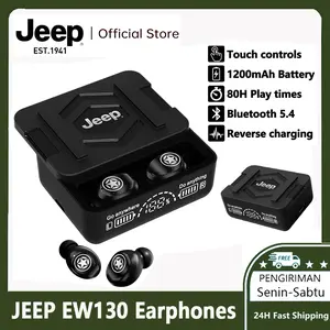 Jeep EW130 Earbuds TWS Bluetooth 5.4 dengan Mikrofon Angkat dan Dapat Disisir ke Reverse Charging