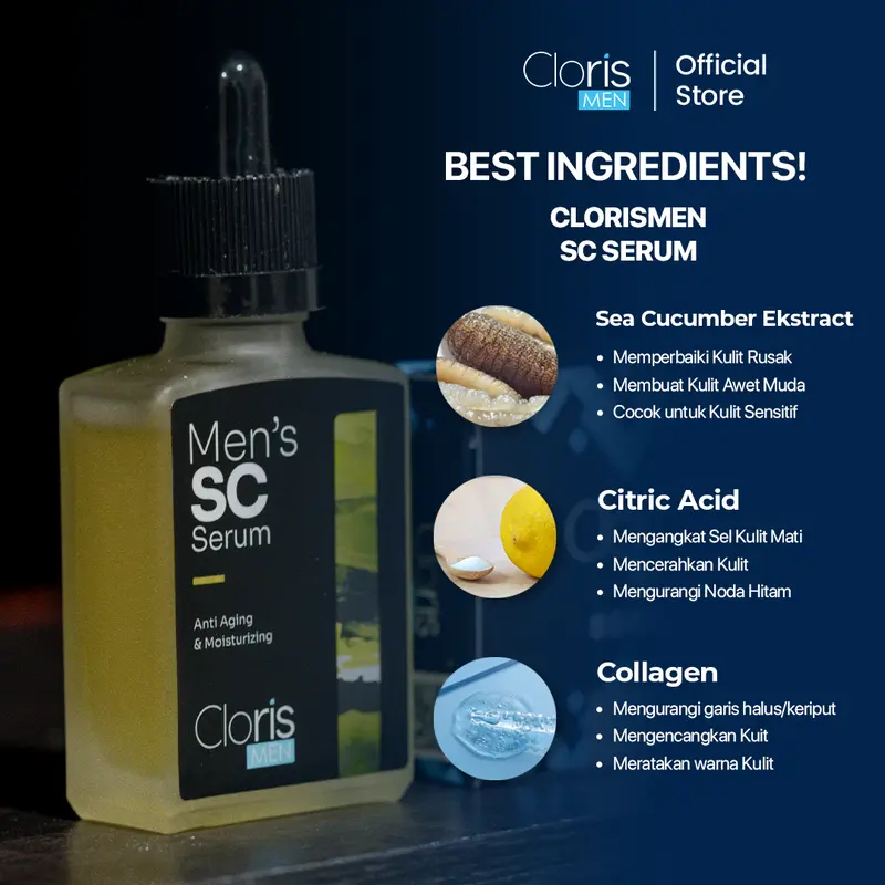 Paket Termurah Clorismen Soap 80gr + SC Serum - Pembersih Atasi Jerawat dan Mencegah Penuaan Dini Bopeng Kerutan Memudarkan Muka 3