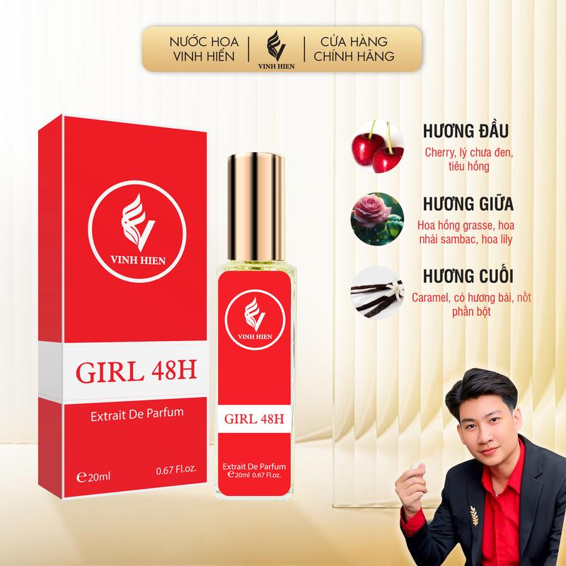 Nước Hoa Nữ GIRL 48H 20ML ( Extrait De Parfum ) - V VINH HIEN - xịt thơm cosmetic