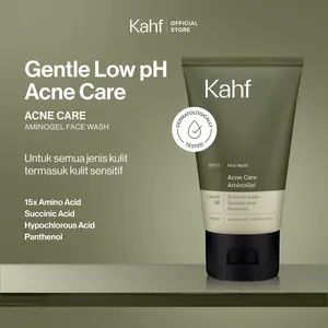 Kahf Sabun Wajah Amino Gel Perawatan Jerawat 100 ml - Gentle Formula untuk Kulit Sensitif