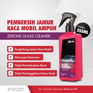 ZERONE Glass Cleaner 255ml - Pembersih Jamur Kaca Mobil Efektif Tidak Menimbulkan Baret Penghilang Kerak Air Durabilitas 30 Hari
