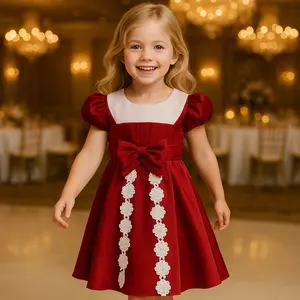 Two Mix - Dress Anak Pesta Perempuan Cantik Usia 1-10 Tahun Bahan Satin Y869 Gaun Lengan Lebaran Ramadhan 2026