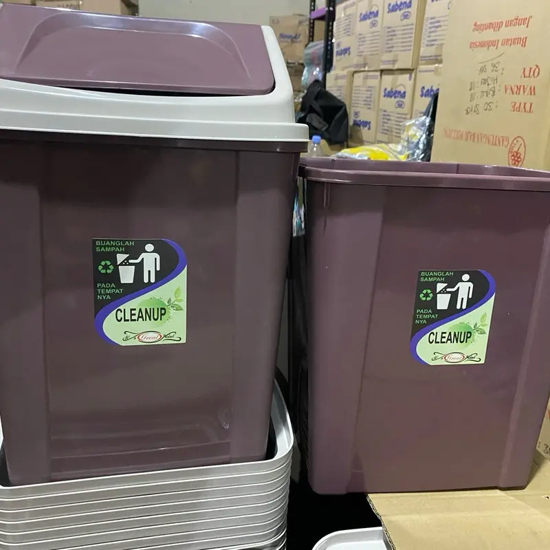 TEMPAT SAMPAH MOCA 5L warna coklat Buka Tutup 1