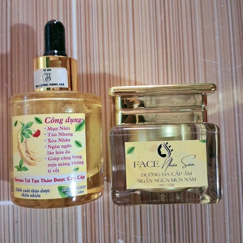 combo nhân sâm cao cấp ,tính chất 40ml, kem Face 15g ,Tất cả các loại da