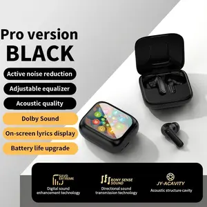 BLDS M6 Bluetooth Headset dengan Layar Sentuh Warna Penuh Pengurangan Kebisingan ANC HIFI Stereo Bass Wireless Headset Gaming Low Latency Earphone Noise Cancelling Tujuh Penyesuaian Nada Bluetooth 5.4 60 Jam Baterai
