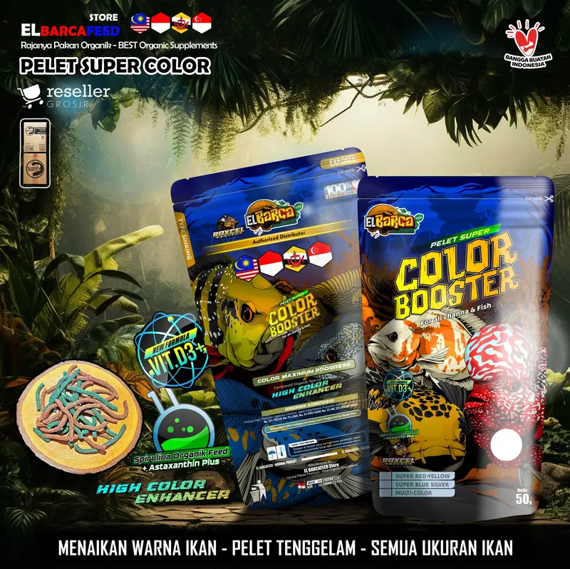 PELET MARKING Katak X Cacing Merah Pelet katak Super Dorpol Fin Channa Auranti Pelet ikan hias channa predator pelet fin auranti pakan 1
