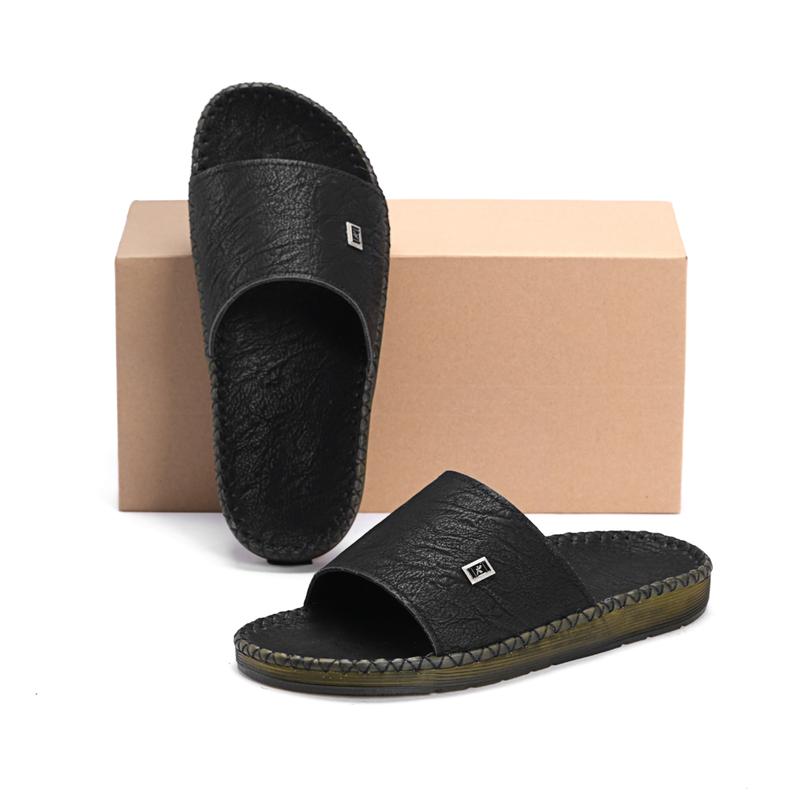 Dép da nam cao cấp Đế Đúc nguyên khối may thủ công xung quanh Đế (dép quai ngang) Slipper DéP Đế Bằng vừa 0 đến 2 cm sandal 3quai Đồng Cao Su dep big quaingang dép  lining doctor Quai Hậu Hoa depnamdep 2024