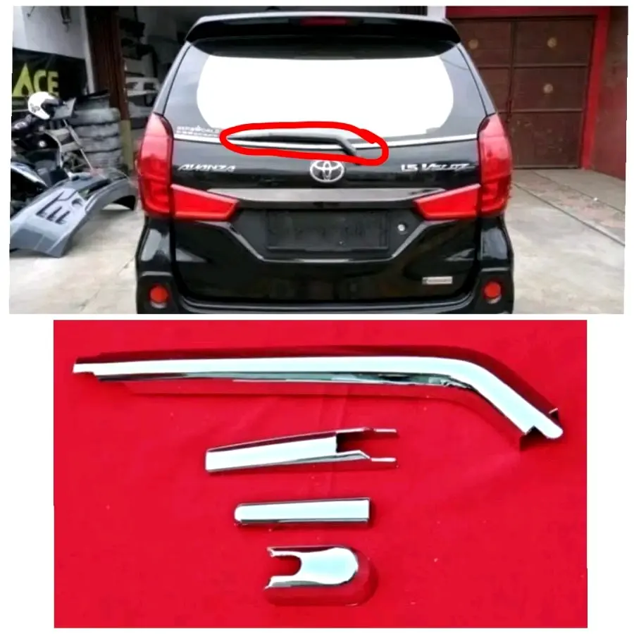 Cover wiper belakang Avanza / Xenia Lama New 2004 2005 2006 sampai 2011 Chrome / otomotif / aksesoris eksterior mobil / aksesoris / COD / SAS Car