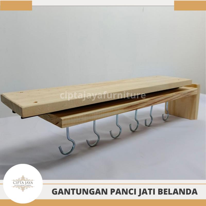 cipta Jaya - Gantungan Kayu Jati Belanda Panci Wajan Printilan - Shop ...