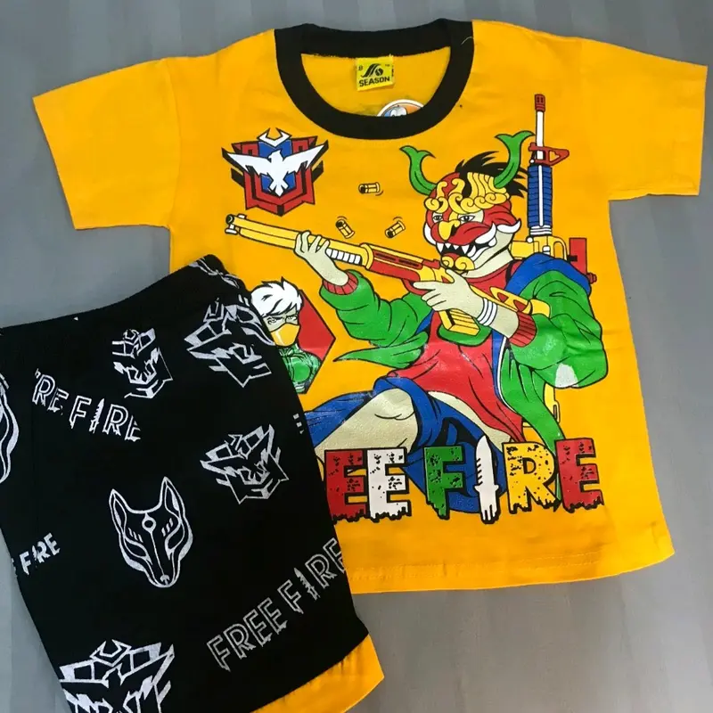 SETELAN KAOS ANAK KATUN COWOK TANGAN PENDEK CELANA PENDEK (WARNA RANDOM) Fashion 6