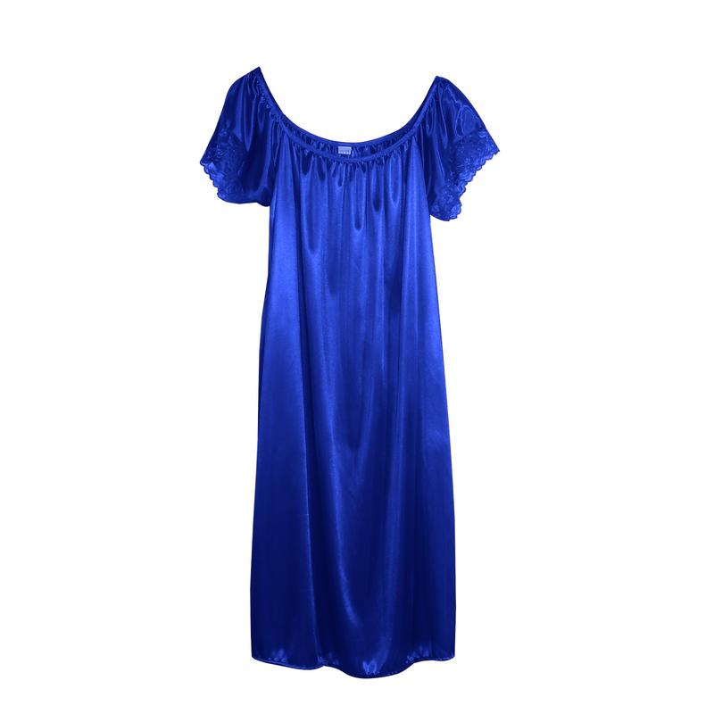 Product Introduction of Women Summer Round Neck  Soft Satin Lace Sleepwear Pajamas-NEW FASHION Summer Polyester 14