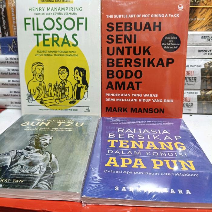 Gambar PAKET 4 BUKU SEBUAH SENI BERSIKAP BODO AMAT RAHASIA BERSIKAP TENANG DALAM KONDISI APA PUN THE POWER OF SUN TZU FILOSOFI TERAS dari BILAL BOOK STORE Kota Administrasi Jakarta Selatan Tokopedia