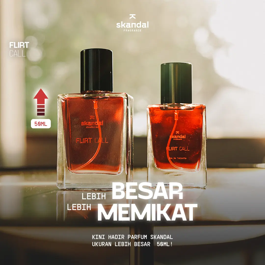 SKANDAL Flirt Call - Aroma Sensually Seductive Tahan Lama | Parfum Pria 50ml