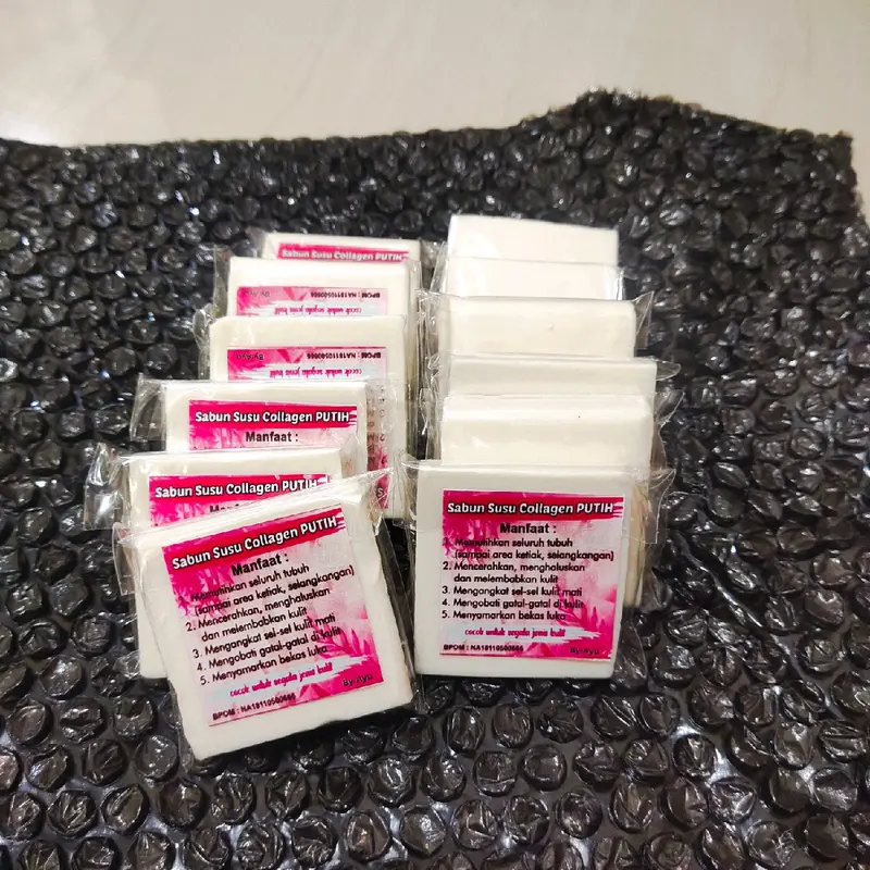 sabun susu collagen original by ayu versi sedang 26g Cewek Mencerahkan Soap Memutihkan Perawatan 5