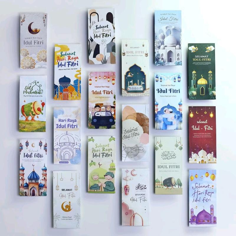[ Isi 50pcs Pilih Motif Ready Chat Kami ] Angpau Lebaran Motif Kartun Lucu Isi 50pcs | Amplop Hari Raya Idul Fitri | Amplop Angpao Lebaran | Amplop THR Ukuran M & L Motif 4
