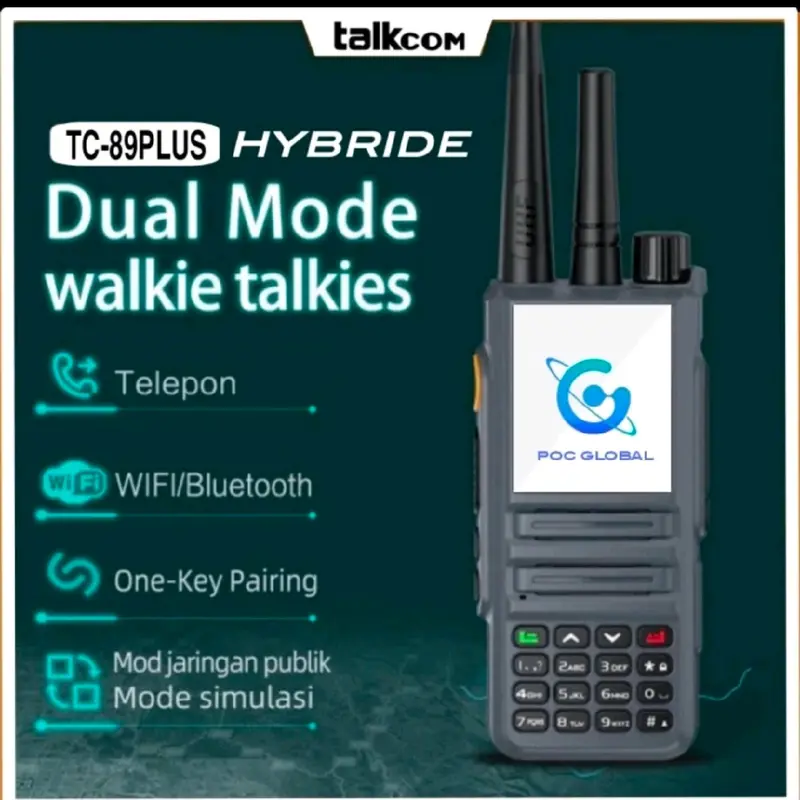 HT hybrid Talkcom TC89 Plus android + Analog walkie talkie 4