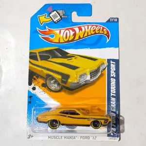 Hotwheels Hot Wheels 72 Ford Gran Grand Torino Sport kuning tua 2012 Muscle Mania rare