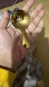 Product Review of Sudu keluli tahan karat comel, pemegang pendek, emas, ais krim, teh, kopi, sudu kanak-kanak, dapur, perasa, sudu rempah from C**7 0