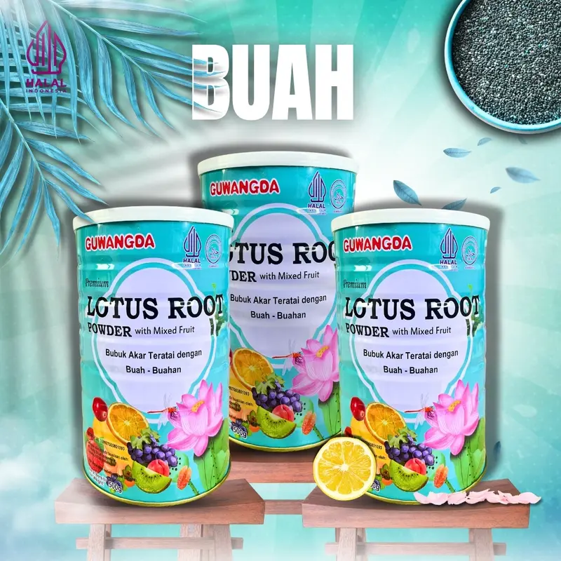 OUFEN LOTUS ROOT POWDER SOUP FRUIT INSTANT - VARIAN BUAH INSTAN AKAR TERATAI Air Red 3