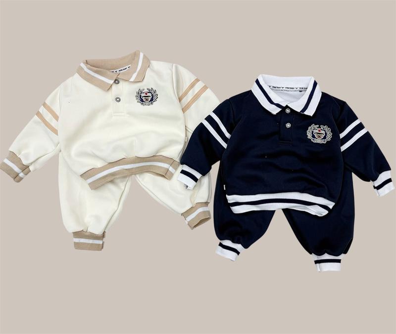   GẠO.BABY  Set bộ Gấu Huy Hiệu chất nỉ ép 2 da ấm áp cho bé by GẠO BABY 