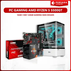 PC Gaming AMD Ryzen 5 5500GT I 32GB I SSD 128GB GAMING DAN DESAIN